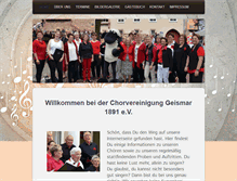 Tablet Screenshot of chorvereinigung-geismar.de